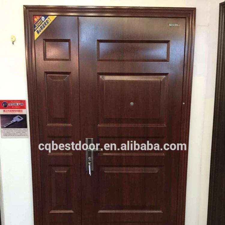 
EN ISO certified galvanized steel security entrance door with polyurathane filling 