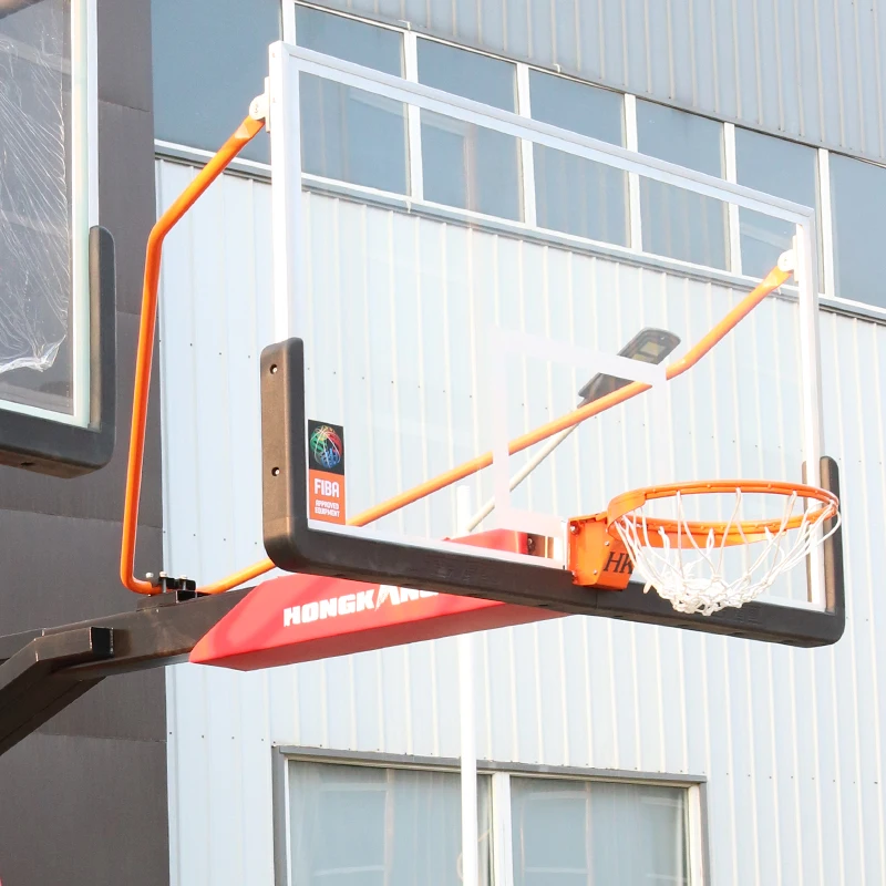 FIBA  approved  heavy- duty  Plain Base  basketball stand basketball hoop  HKF -1007