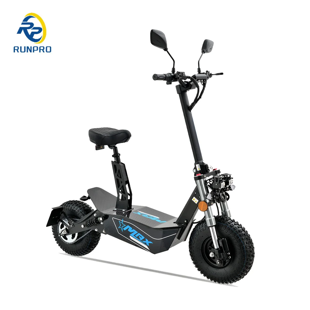 Off Road 2000W 3000W Mobility Electric Scooter COC EEC Brushless Motor 10inch Hub Motor Electric Scooter Motor Bike with CE