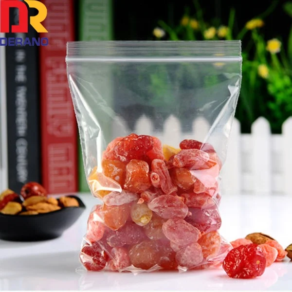 Custom Resealable Food Packaging Ldpe Plastic Zip lock Bags Reclosable Food Grade Slider Zipper Bags Freezer bag