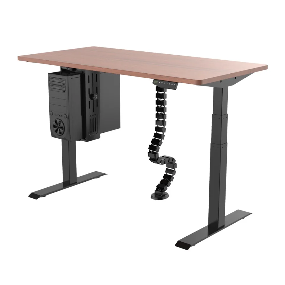 Customized Length Under Desk Easy Installation Organizer Plastic Cable Management