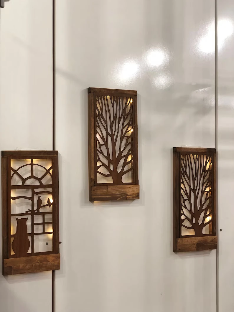 Neon sign Wall decor be Bedroom wall decor over the bed Handmade Wooden Led Wall Decoration with LED