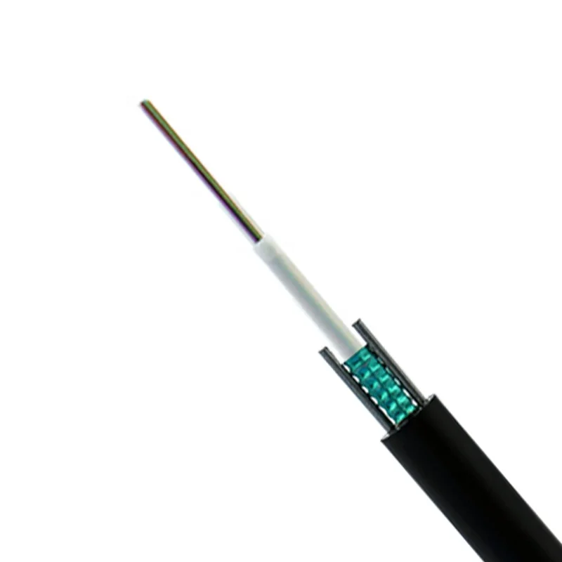 Outdoor 2 4 6 8 12 24 core single mode GYXTW optic fiber cable