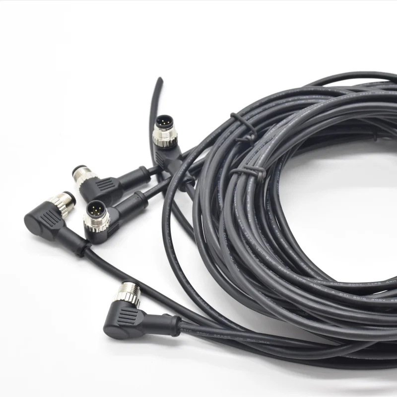 Водонепроницаемый Угловой штекер 5 pin M12 штекер сварочный кабель Разъем