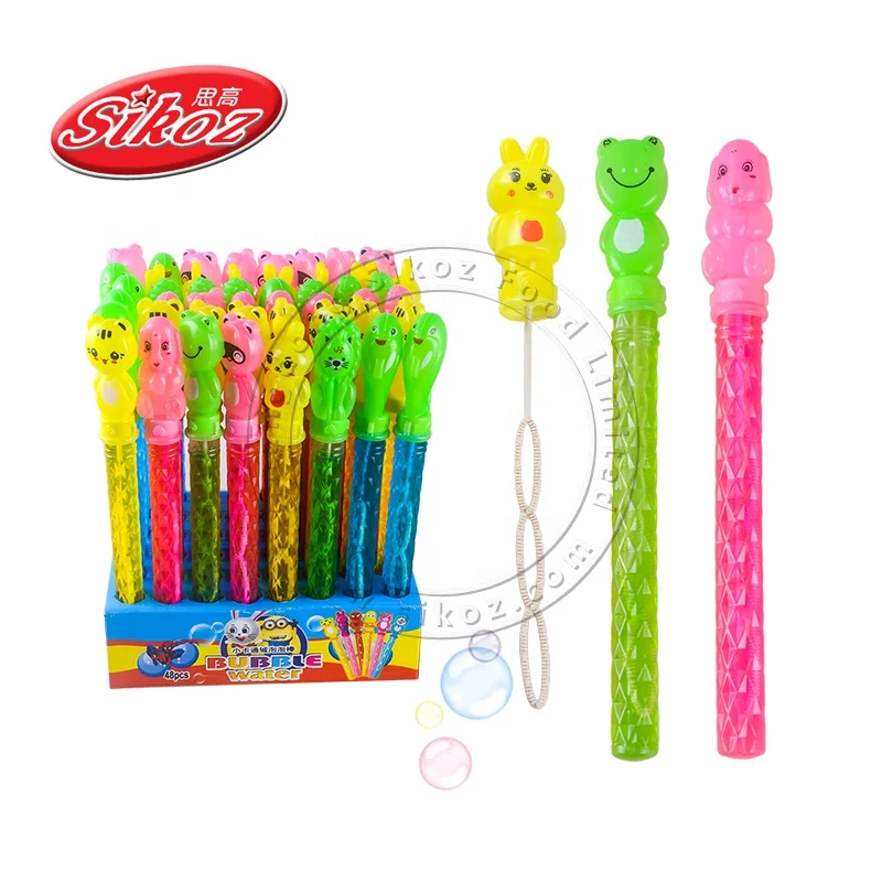 Funny cartoon shaped plastic big long strip blow soap bubble water toy