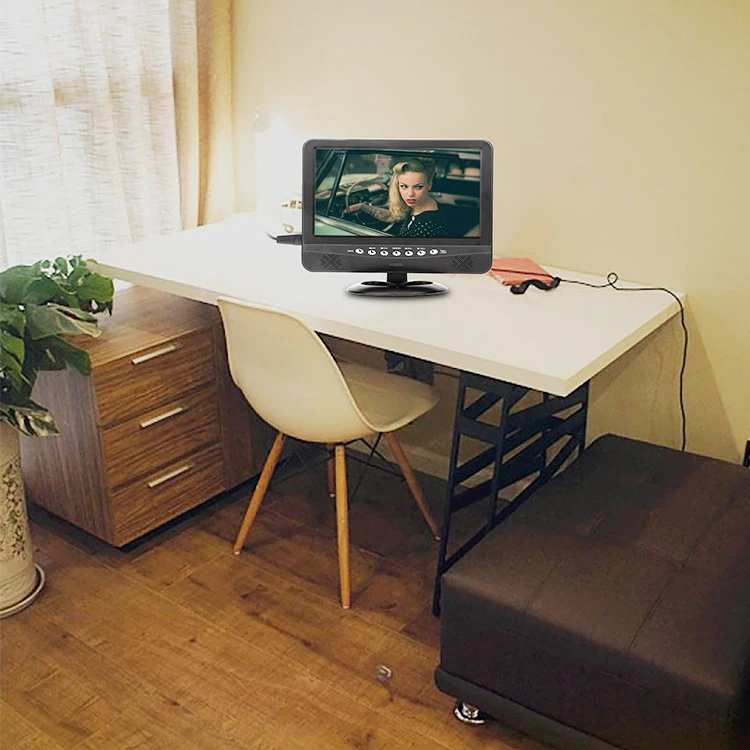 9.5 inches Outdoor China Factory  Small Analog Digital ATSC DVB-T2 ISDB-T Mini Pocket TV