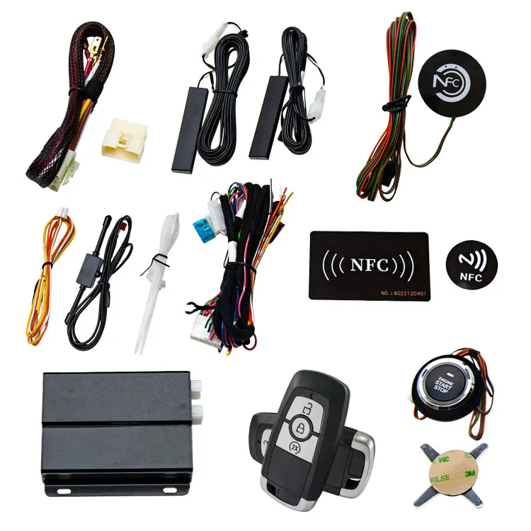 Smart NFC Auto Start Anti Hijacking Alarm Car PKE Smart Remote With Button Start For Ford Cars