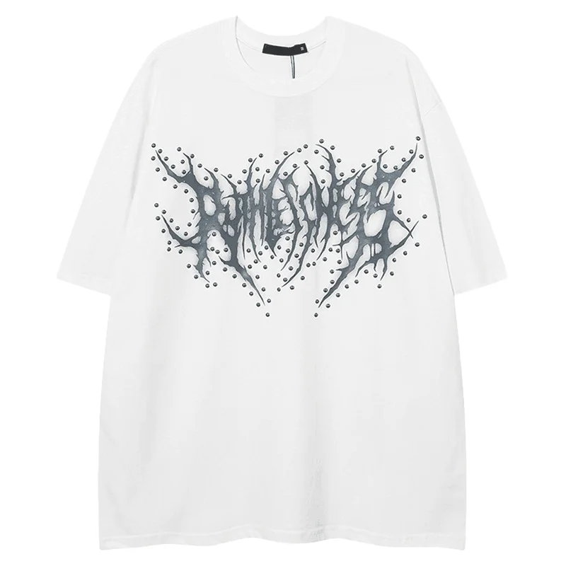 Custom Skull Rhinestones Cotton T shirt Man Shine Glitter Luxury Printed Rhinestones Heat Transfer Designs T shirt