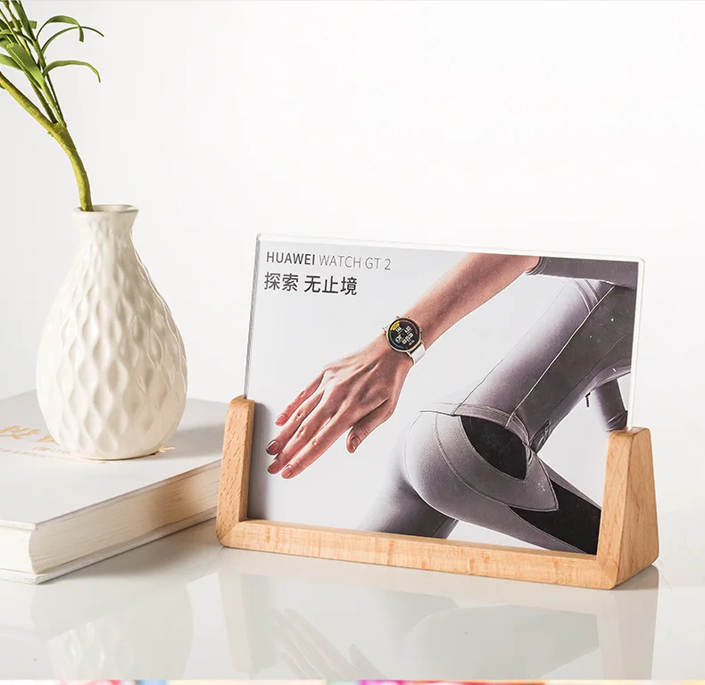 
2021 clear acrylic menu display stands for US Market marketing stand display 