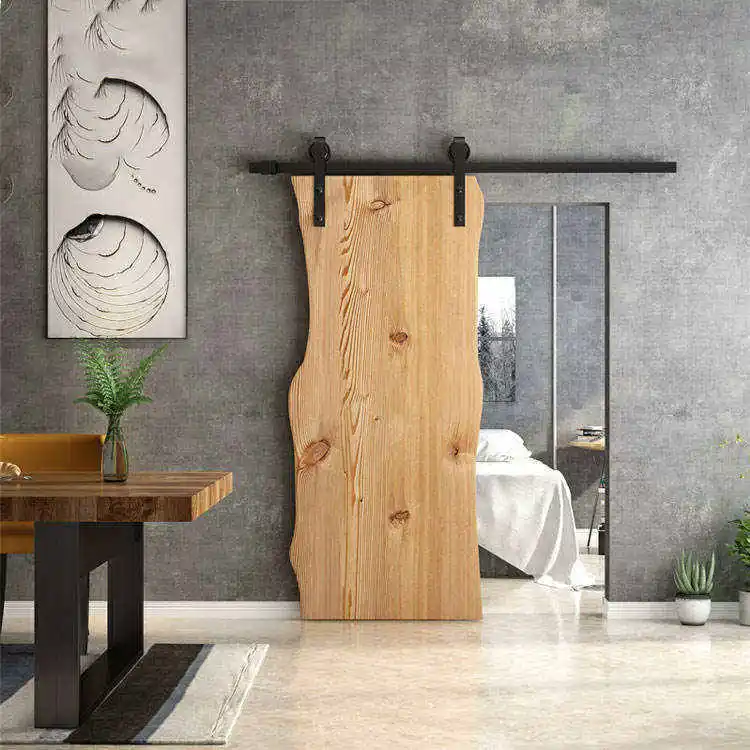 Modern Epoxy Solid Wood Barn Door Sliding Cheap Hot Sale Barn Doors