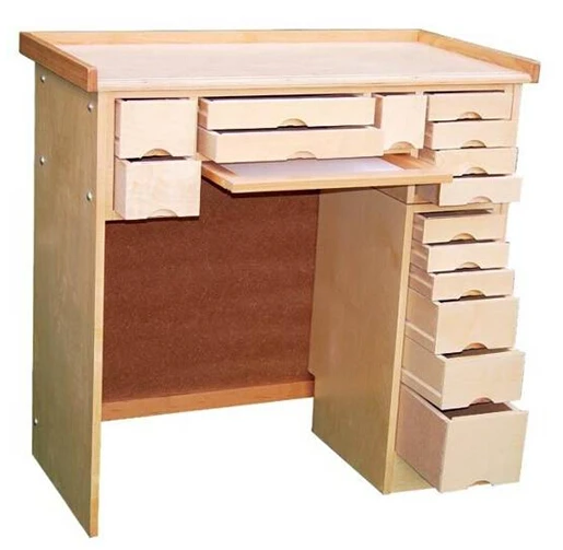 99x52x985CM Plywood MDF wood wooden jeweller DIY jewelry repair kit drawer jewelers workshop table bench desk workbench tools