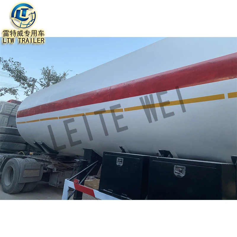 3 axle used Lpg Tanker 25000 kgs new Lpg Tanker Trailer Truck 36 liters Lpg Gas Tank semi Trailer for sale