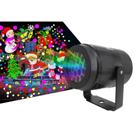 16 Patterns RGB Christmas LED Laser Projection Lamp Snowflake Projector Light