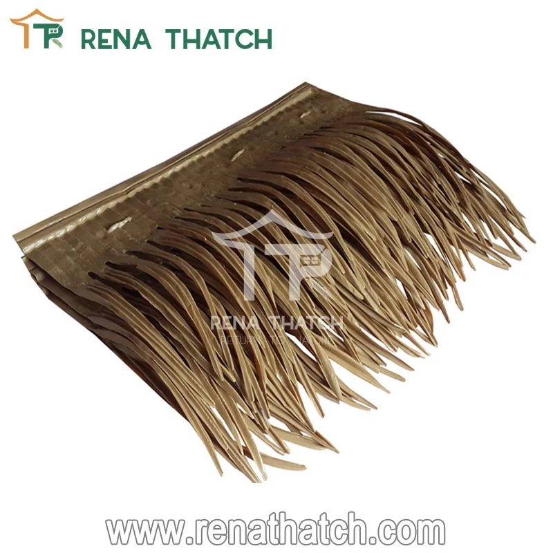 Cheap plastic artificial straw palm roof