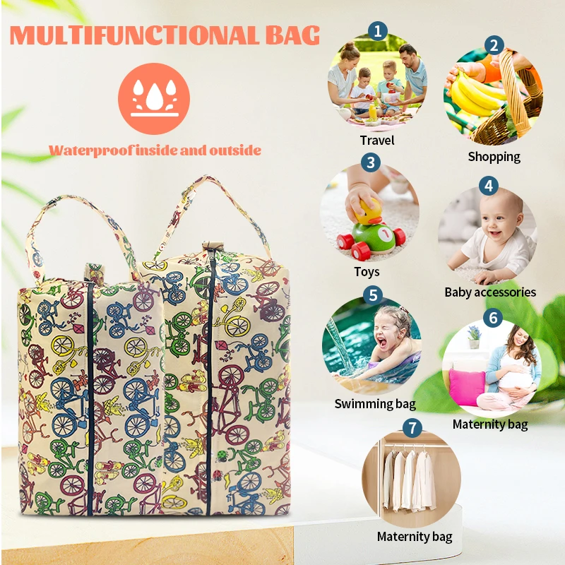 Waterproof Diaper Bag Portable Diaper Pods Reusable Travel Pod Washable baby wet bag