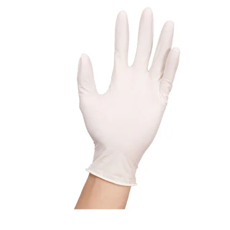 Mooni top small latex exam gloves blue examination powder