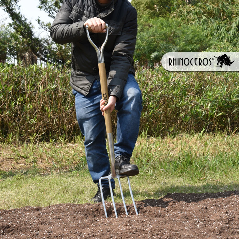 
Heavy Duty Stainless Steel Classic D handle Garden Digging Fork 