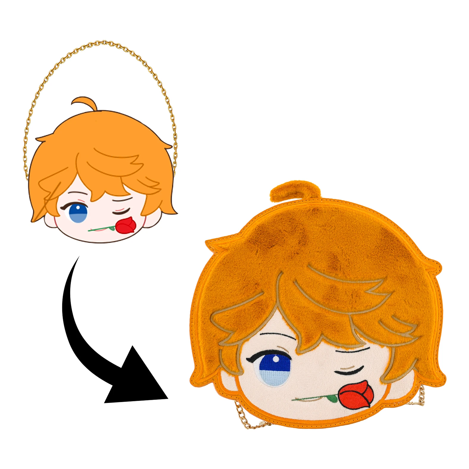 Custom Animal design Plush Bag Cartoon Cute Soft Message Bag Furry Crossbody Bag for girls