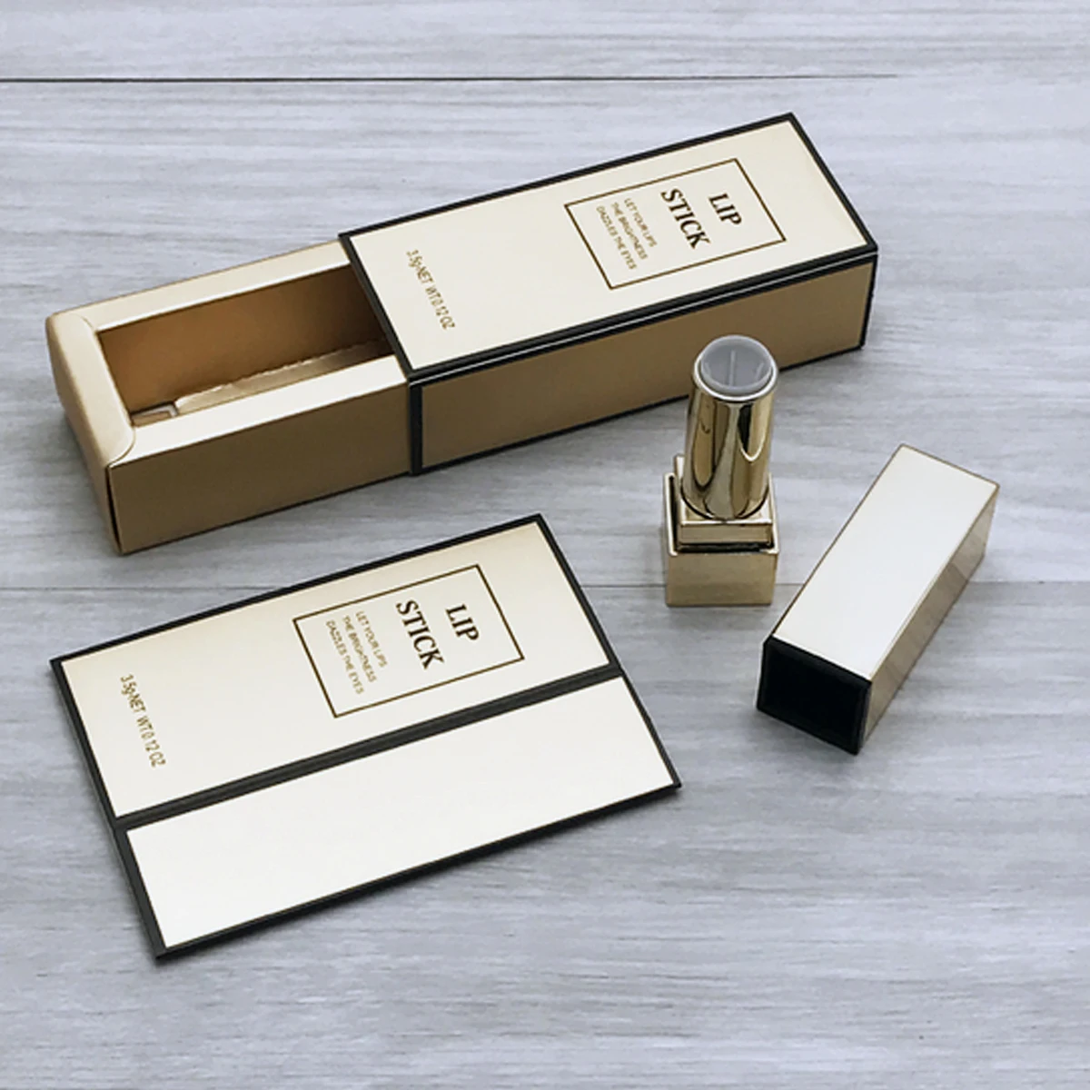 
Custom Small Lipstick Set Box Cosmetic Case Drawer Packaging Carton Box White Card Gift Folding Paper Box 