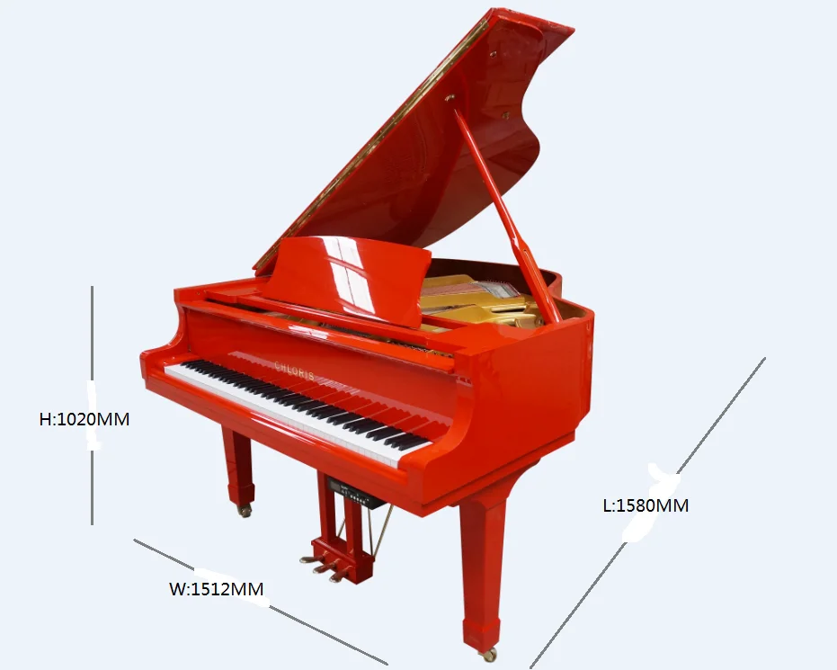 Chloris Red polish grand piano HG-158R for sale