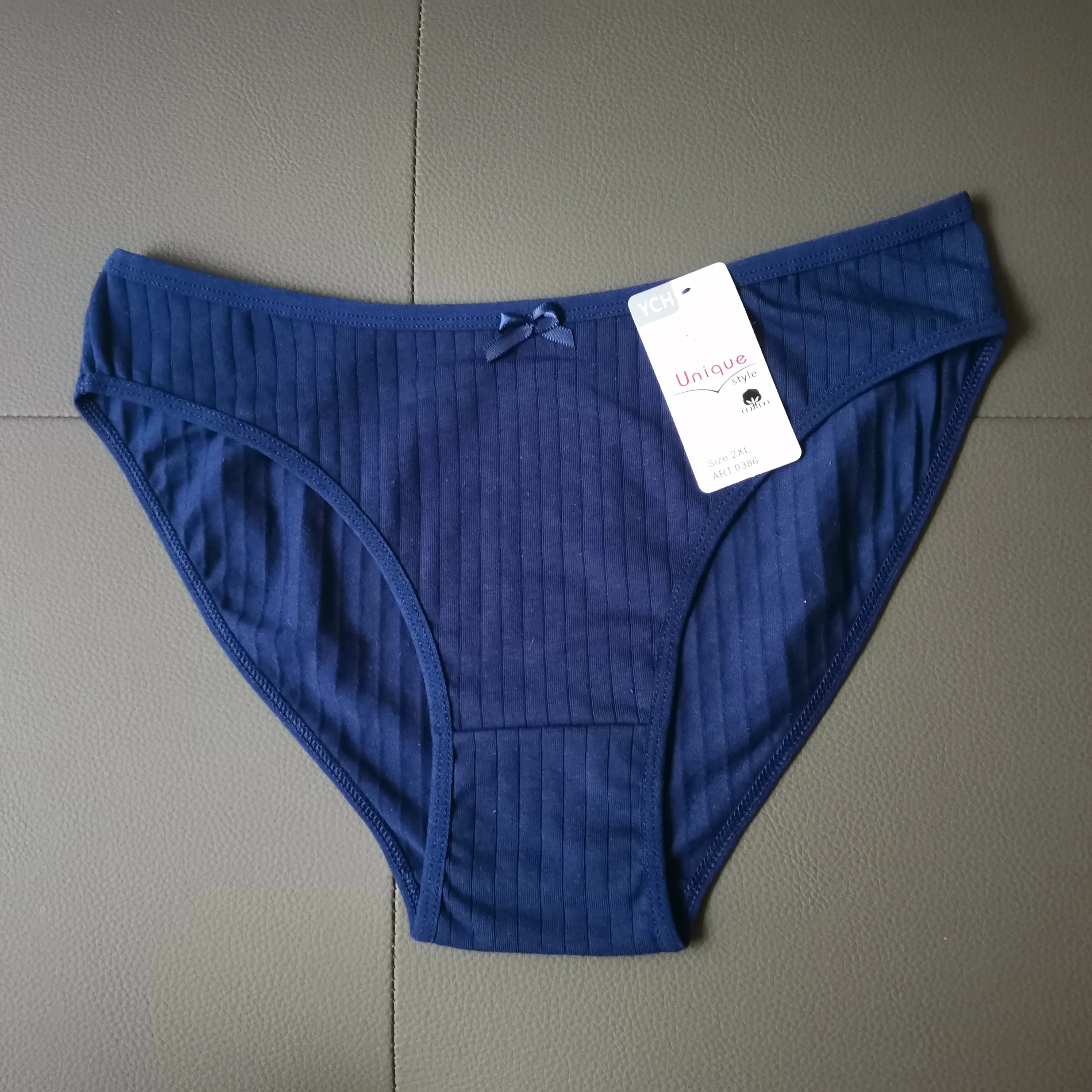 YCH can be customised factory price ladies panties embroidered breathable threaded seamless underwear mid-waist cotton panties