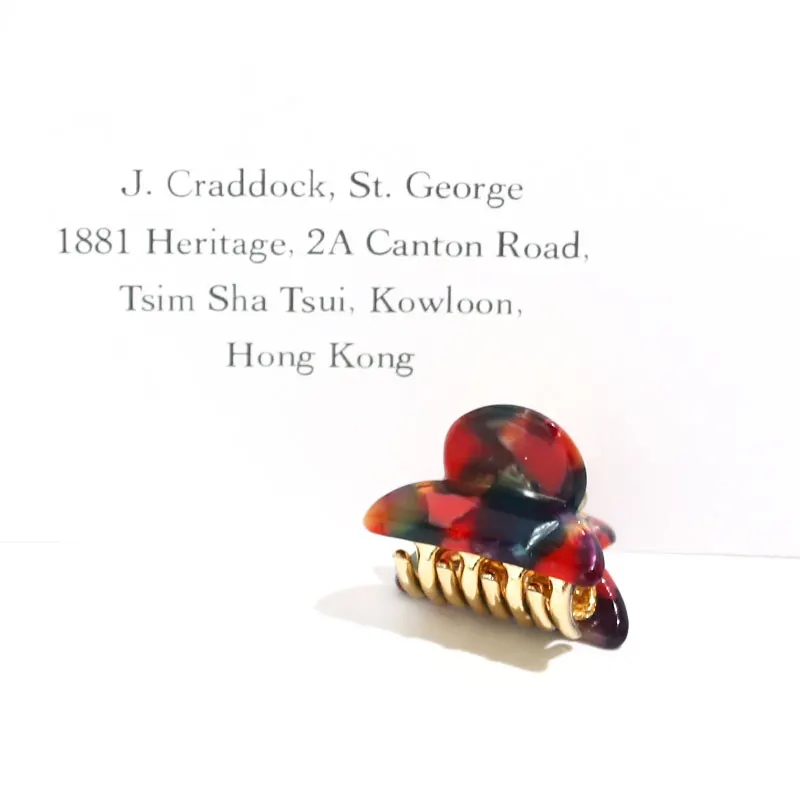 XinMei wholesale mini acetate hair claw clip for little girls hair accessories kids cute tiny crab claw clip for women thin hair