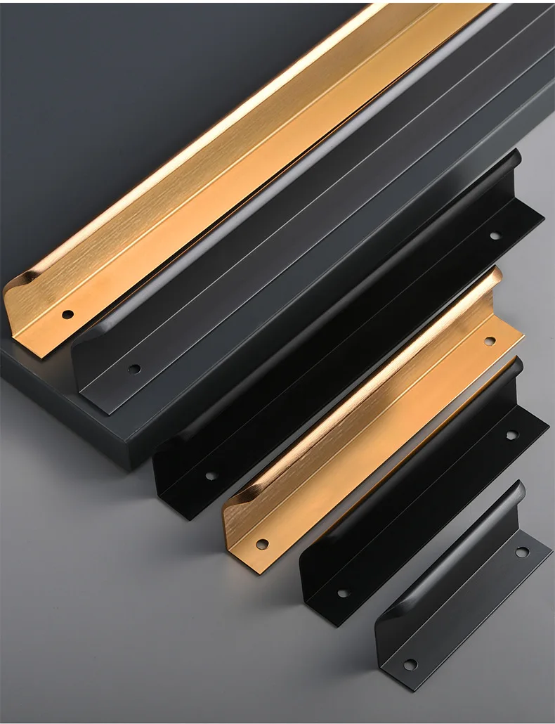 Hoone Hot Sales Conceal Hidden Aluminum Alloy Recessed Long Drawer Door Cabinet Furniture Handle