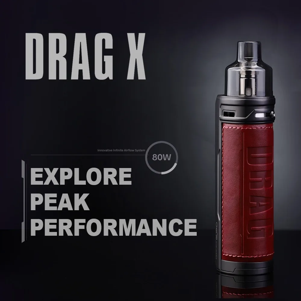 
Wholesale Original VOOPOO DRAG X Pod Mod 80W PnP Pod MTL Coils Without 18650 Battery Vape Kit 