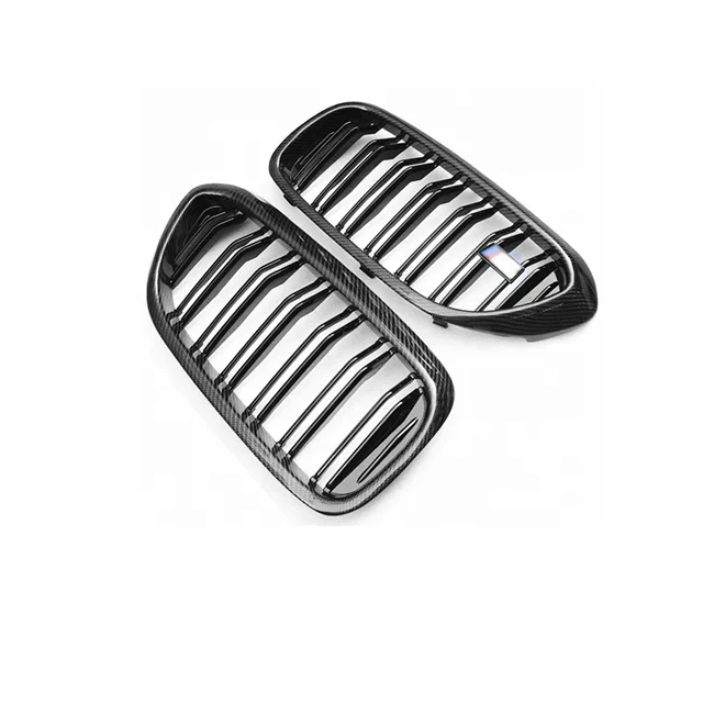 M Look Front Bumper Center Carbon Grill Grille For BMW G30 2017+