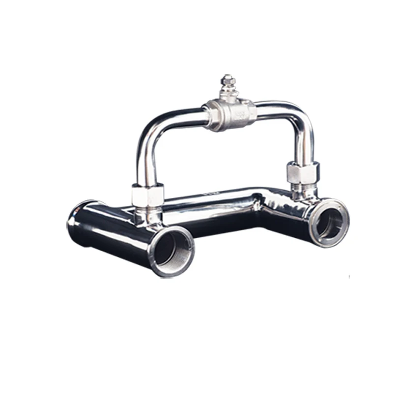 Combination type of stainless steel emergency eye washer and shower station, safety shower eye wash