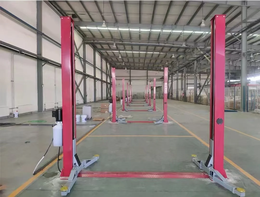 Factory price 3500/4000kg two post car lift with Electric lock 2 poles car crane car elevator with 1 year warranty