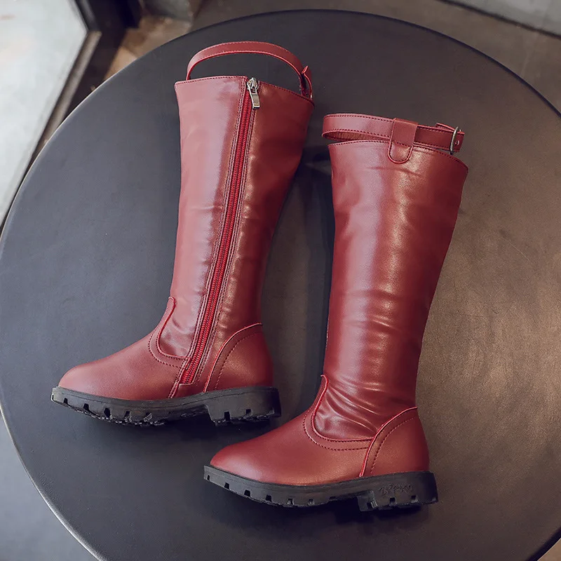 High quality children long girl boots wholesale winter fashion school shoes