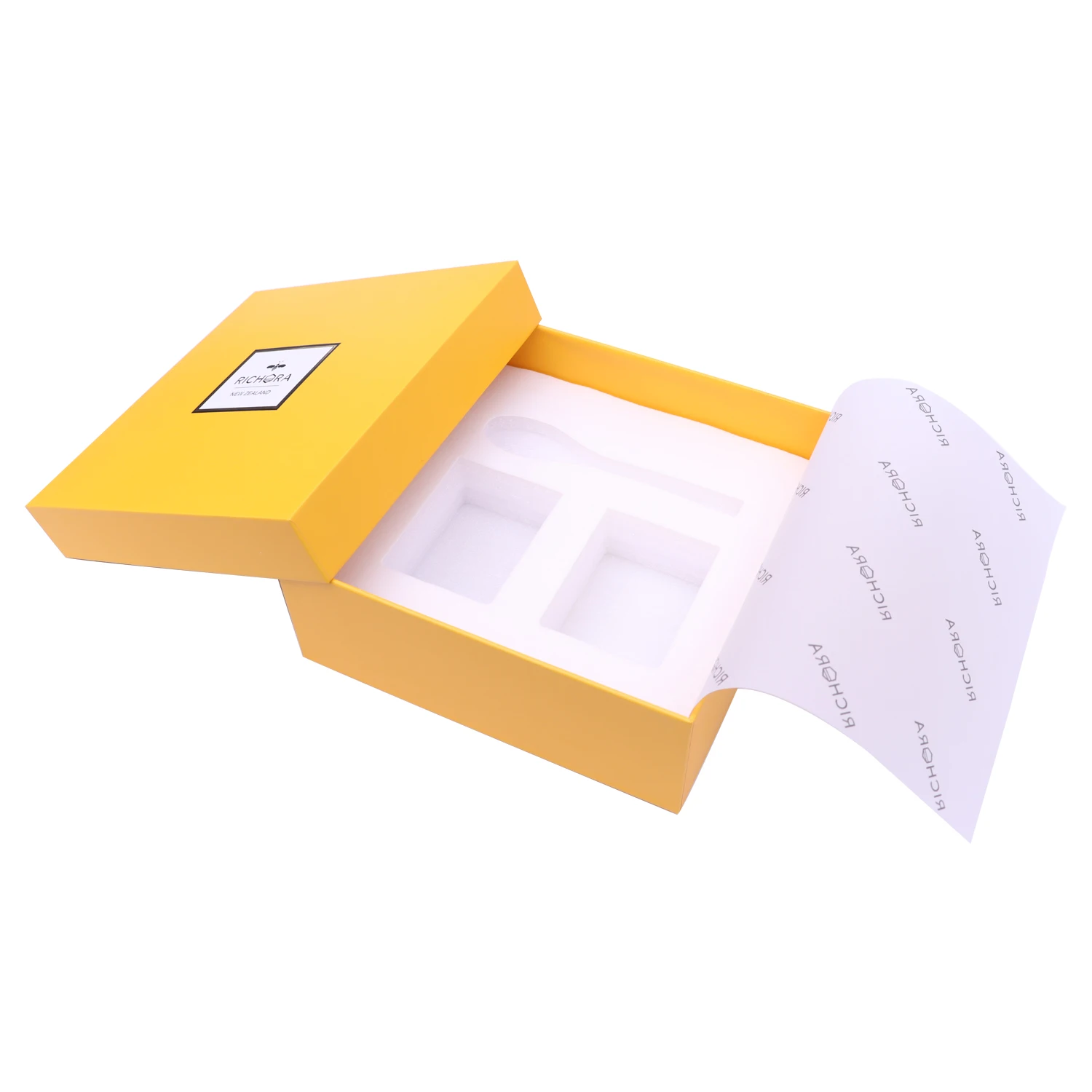 Custom Brand Logo Printing Bottle Package Cardboard Bee Glass Jar Honey Packaging Boxes With Bag