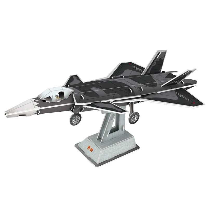 Educational 3D Puzzle Model Aircraft Carrier Toys 3D Paper Model Vehicle Warplane Sailboat Cardboard Building Puzzle For Kids