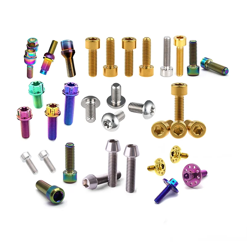 M2 M2.5 M3 M4,  M5 M6 M8 Socket Cap Head Screw Allen Bolts Hex Socket Head Cap Taper Cone Titanium Screw Titanium Bolts/