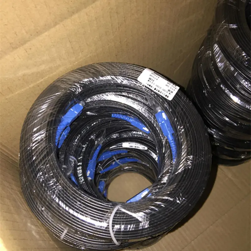 Cable Patchcord SC-SC APC UPC Patch Cord 100 150 200 300 Meters 9/125 SM SX Black Fiber Optic FTTH Drop  Cable
