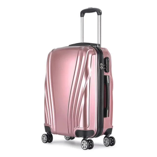 popular design factory wholesale Customized wear-resistant ABS PC luggage travel bags suitcase set For Business Outdoor Travel