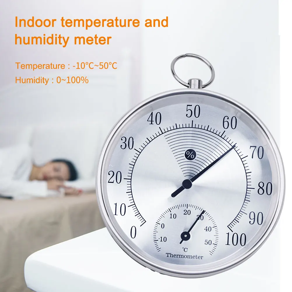 yieryi New 10CM Indoor Outdoor Thermometer Hygrometer Temperature Meter quality Large Round Hygrometer and Thermometer