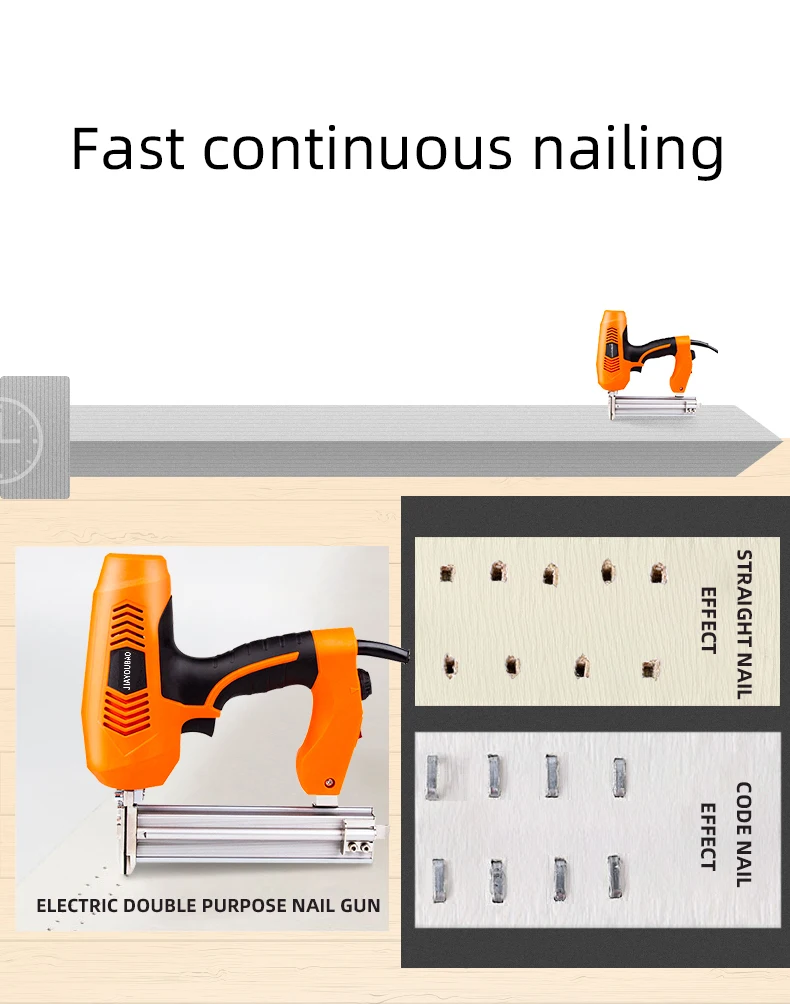 2021 Sales Leading 2300W Electric Dual Nailer for Woodworking Household Industry