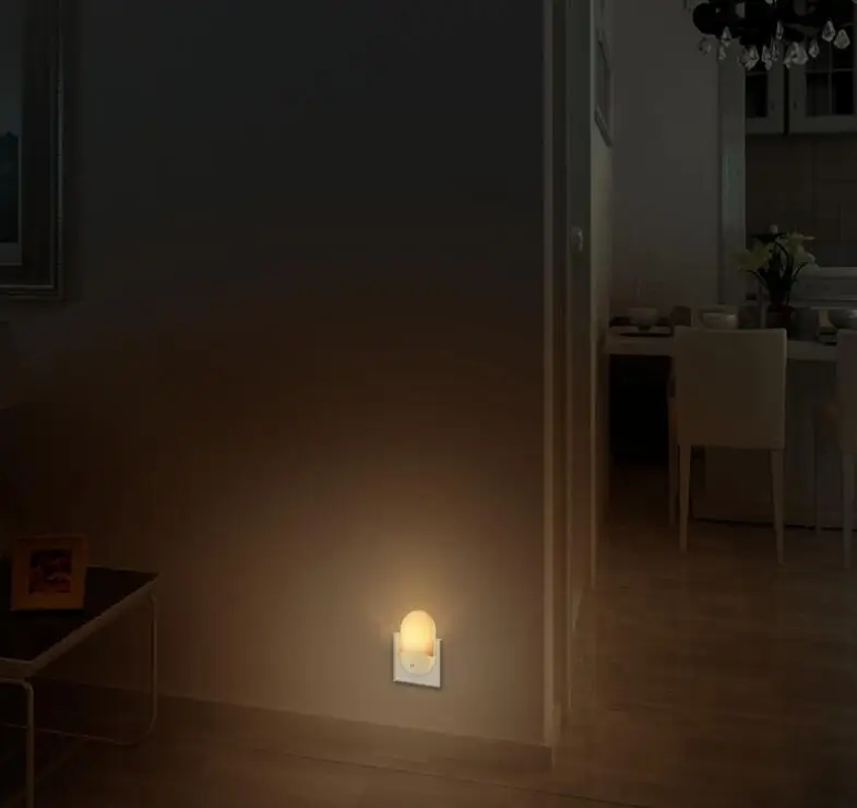 new design US EU Plug-in dusk to dawn sensor night lamp bedside lamp bedroom induction lamp LED energy-saving night light