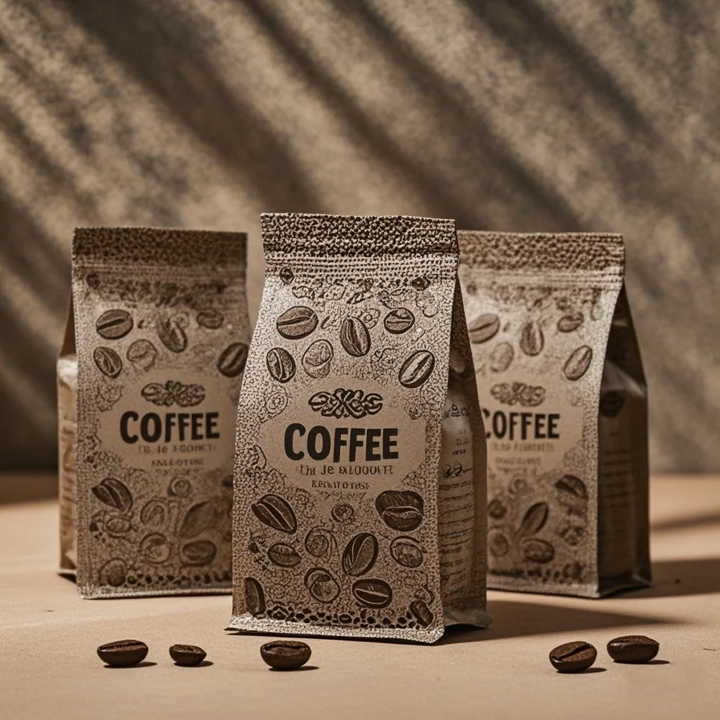 Wholesale Custom Printed Stand Up Flat Bottom Coffee Bean Pouch Recyclable Moisture-proof coffee packing bag with valve zipper