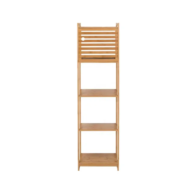 BAMBKIN Bamboo 3-tiers storage rack for living room bedroom bath room bamboo shelf 3 step