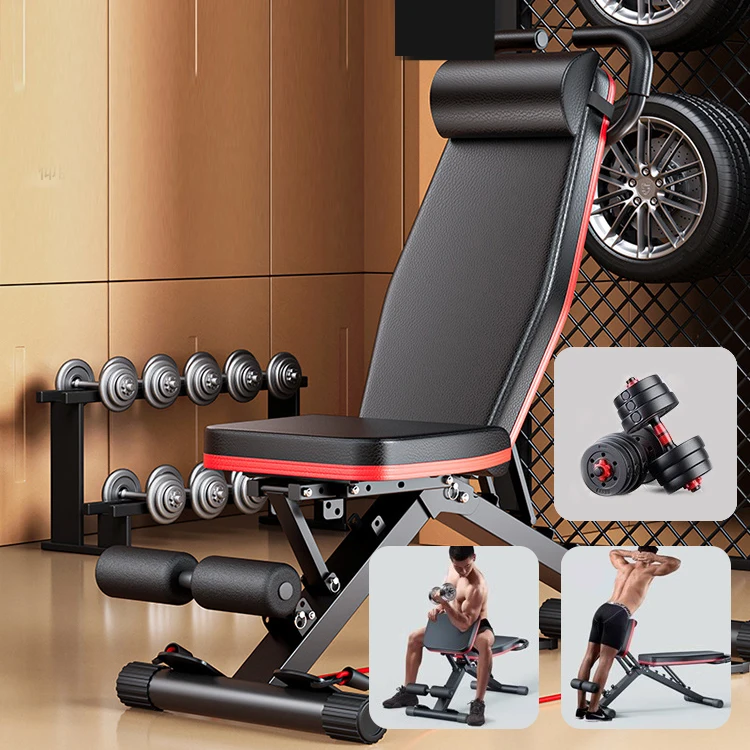 ZHOYA SPORT Commercial Gym Bench Flat Durable Fitness Multi Function Gym Fitness Equipment Home Use Adjustable Dumbbell Bench