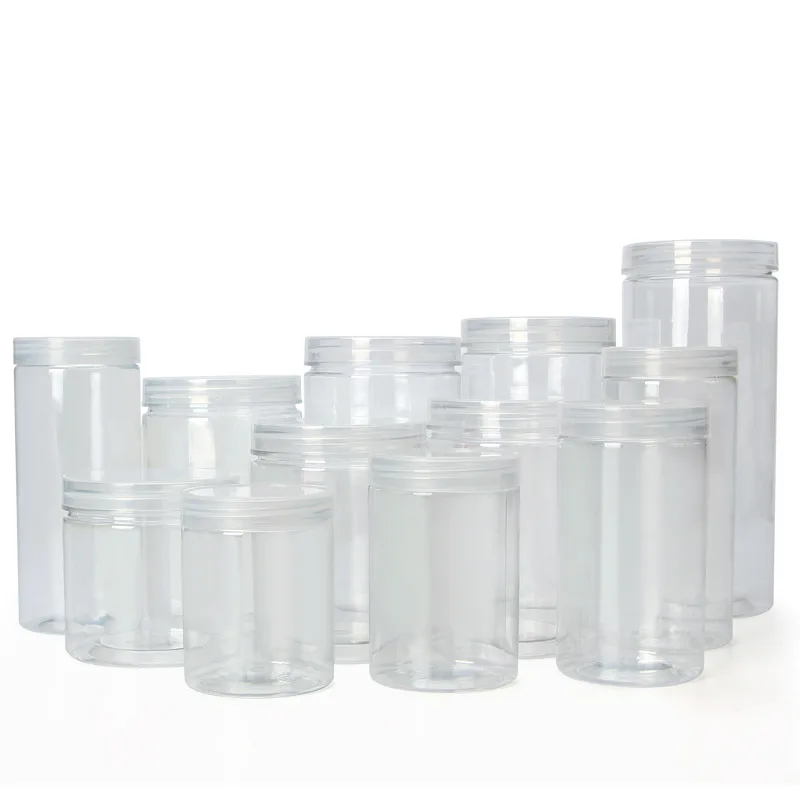 
 Прозрачная пластиковая банка для упаковки продуктов, косметическая упаковка высокого качества  