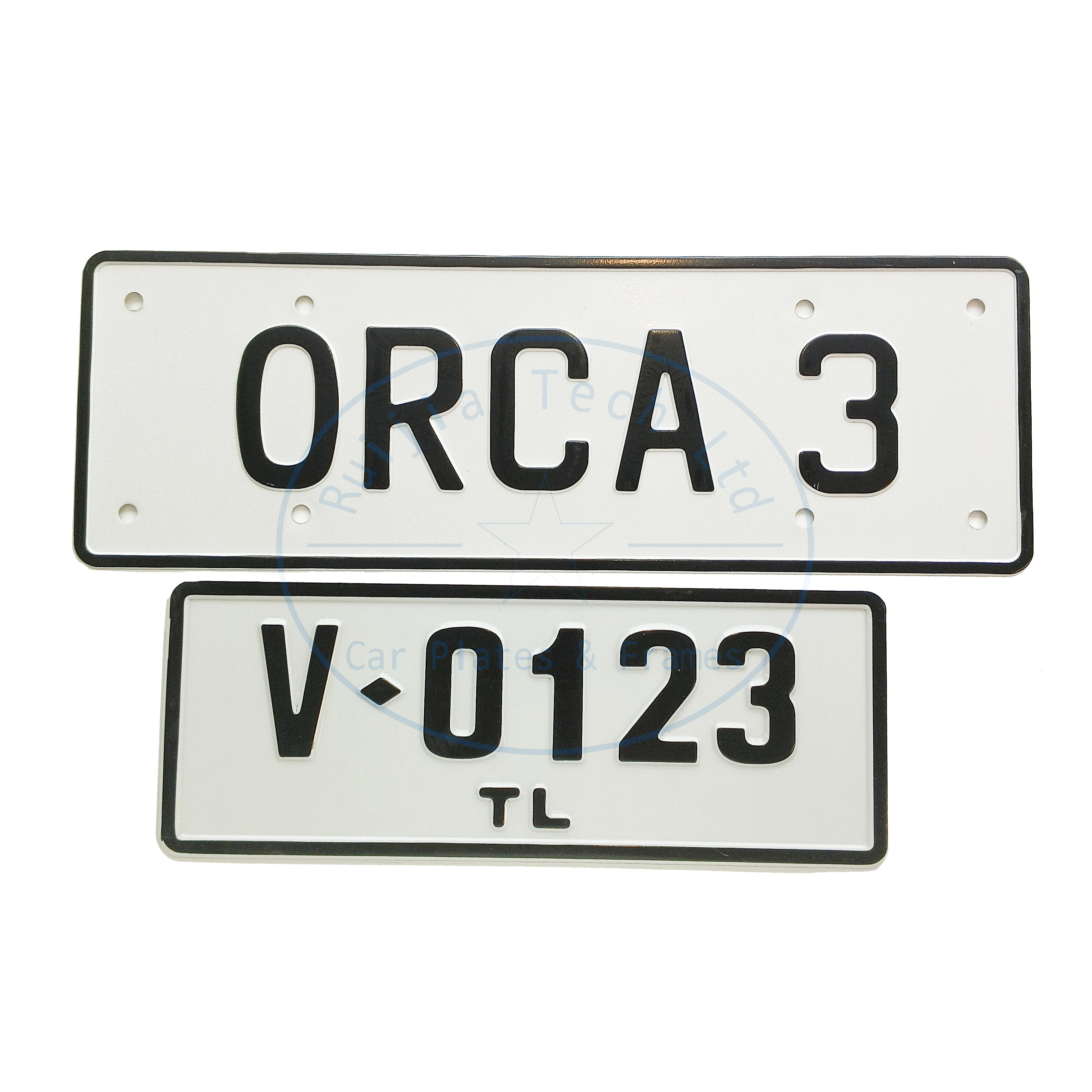 Aluminum embossed gold-stamped reflective can be customized with digital letters and numbers for vehicle license plates