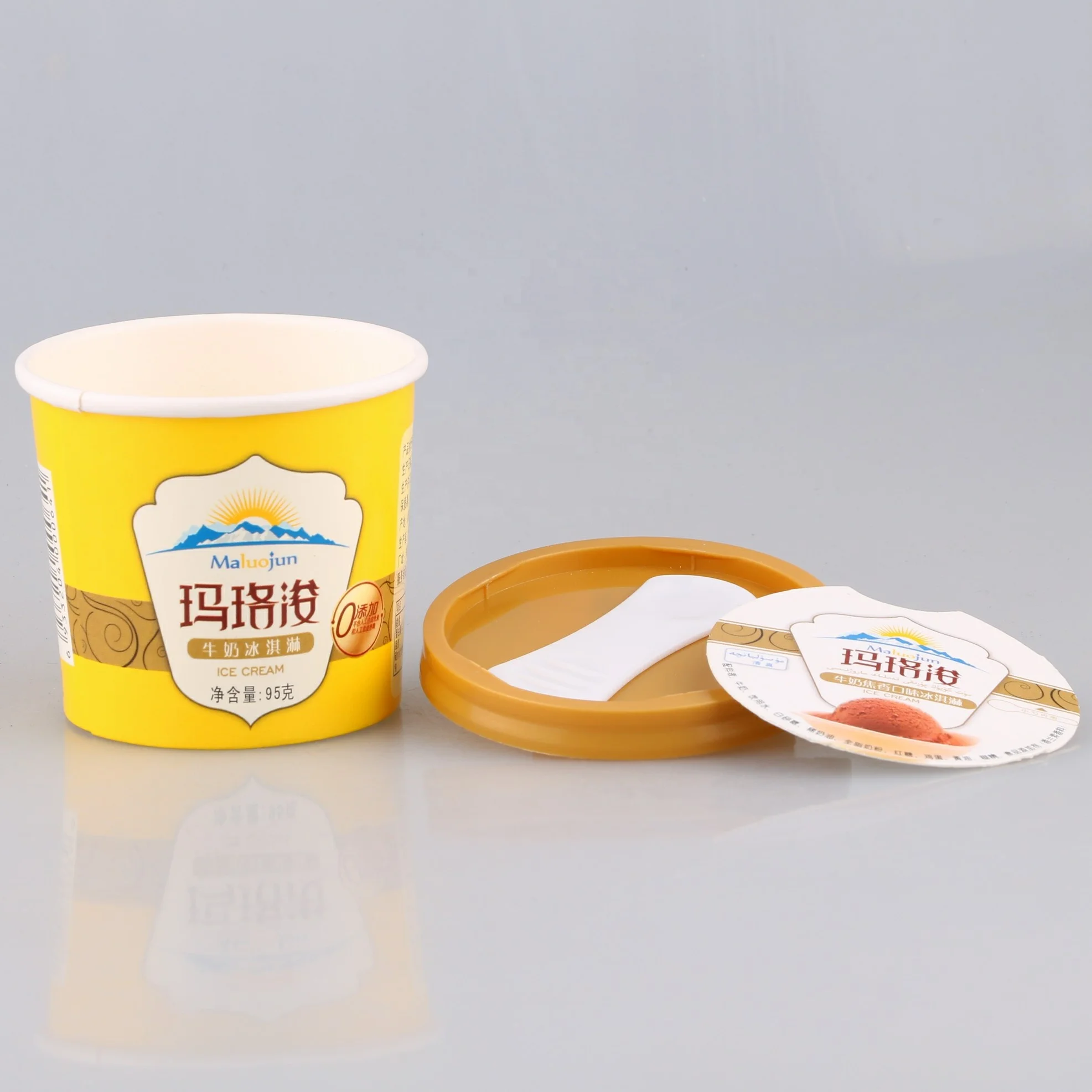 
4oz custom logo ice cream paper cup with lid and spoon 4oz custom logo ice cream paper cup with lid and spoon