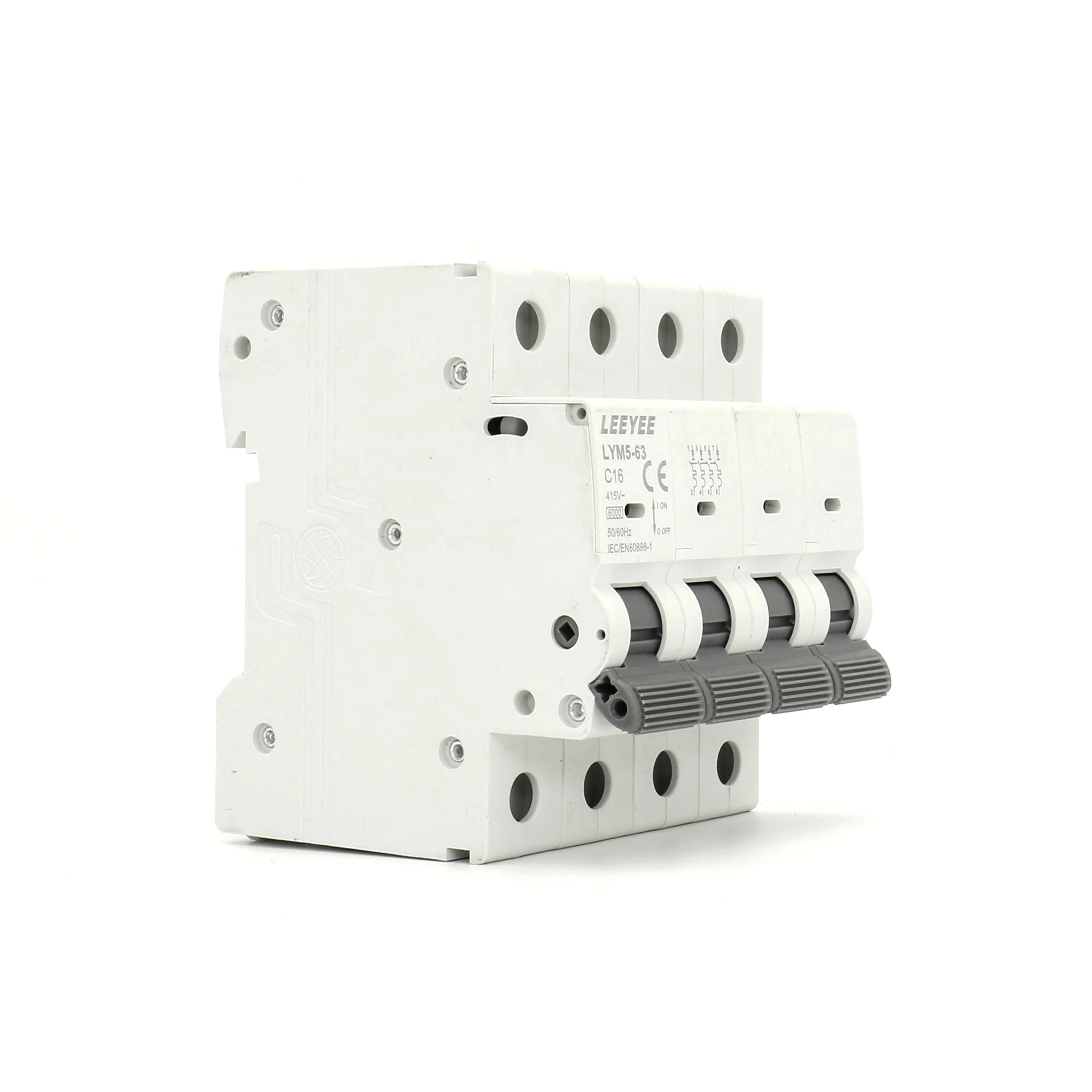 Low Price OEM AC 415V 6kA 35mm Din Standard Rail 3 Phase MCB Miniature Circuit Breaker 1P 2P 3P 4P Breakers