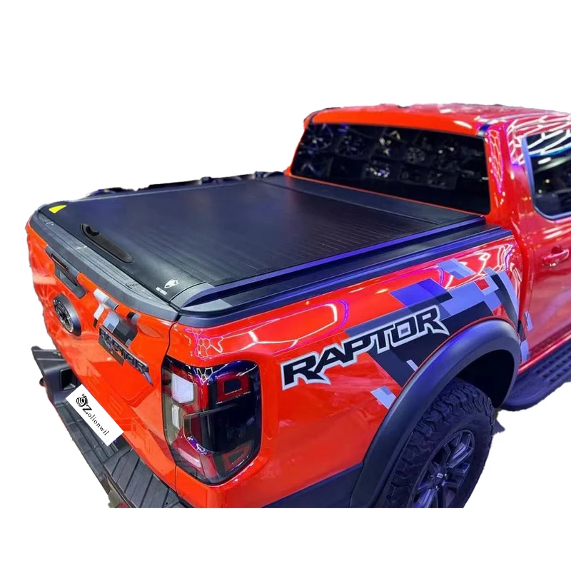 Zolionwil manual retractable roller lid pickup accessories tonneau cover for ford ranger isuzu dmax toyota hilux ram 1500 f150