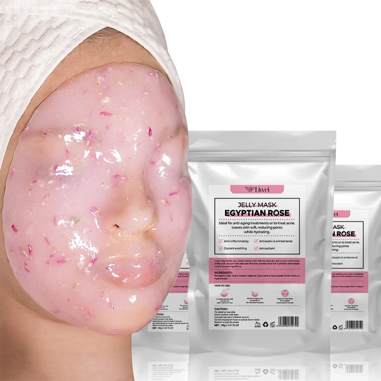 
Wholesale Private Label Beauty Face Brighten Skin Tone Jelly Mask Powder Hydrogel Mask Powder Kiwi Flavor 