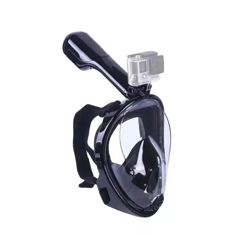 Factory supply snorkeling adult kids 180 Degree panoramic anti fog full face snorkel mask with camera mount